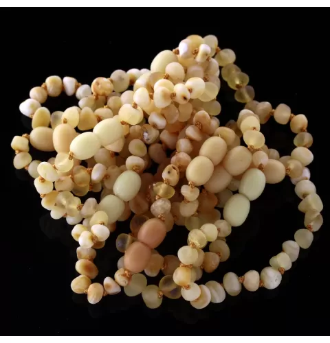 10 Raw Butter BAROQUE Baltic amber teething bracelets 14cm
