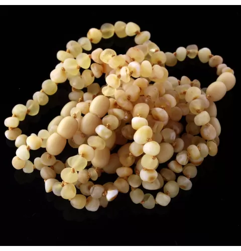 10 Raw Butter BAROQUE Baltic amber teething bracelets 14cm