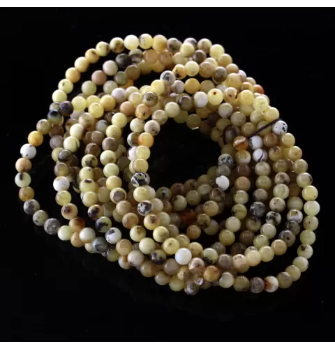 10 Marble ROUND Baltic amber adult stretch bracelets 18cm