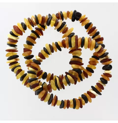 Raw Multi Chips Baltic Amber Stretch Bracelet 18cm