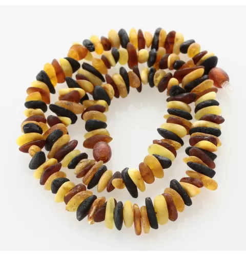 Raw Multi CHIPS Baltic amber necklace 47cm