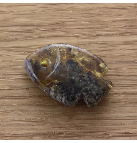 Baltic Amber figurine FISH Pendant Charm