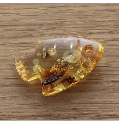 Baltic Amber figurine FISH Pendant Charm