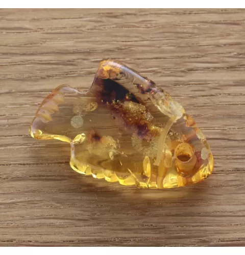 Baltic Amber figurine FISH Pendant Charm