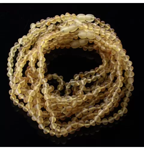 10 Raw Lemon BAROQUE teething Baltic amber necklaces 32cm
