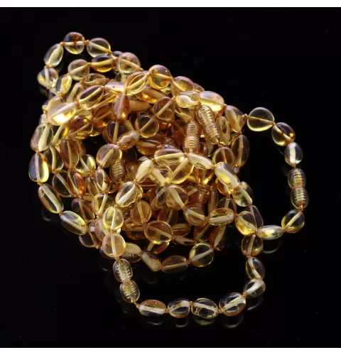 10 Honey BEANS Baltic amber bracelet 19cm