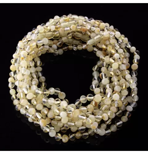 10 Multi BAROQUE Baby teething Baltic amber necklaces 33cm