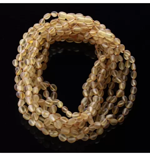 10 Raw Honey BEANS Baby Baltic amber teething necklaces 33cm
