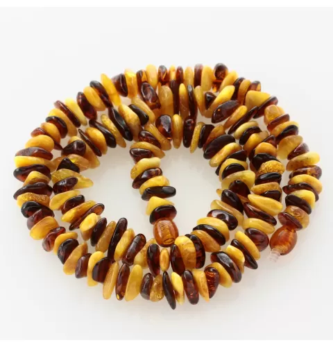 Multi CHIPS Baltic amber necklace 47cm