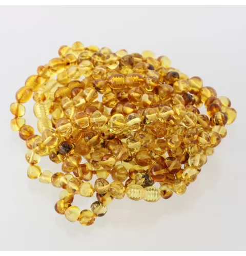 10 Honey BAROQUE Baltic amber adult bracelets 19cm