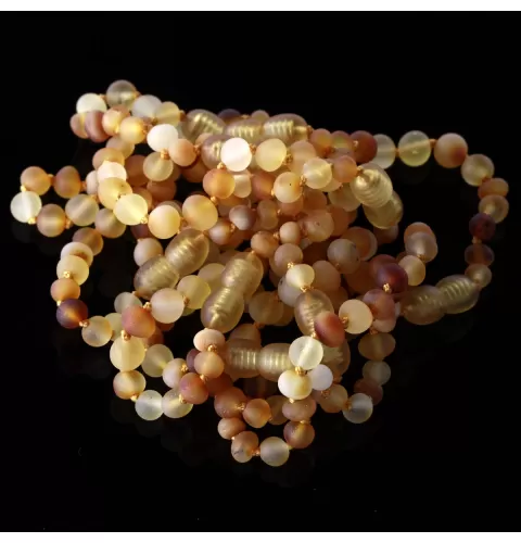 10 Raw Mix BAROQUE Baltic amber teething bracelets 13cm