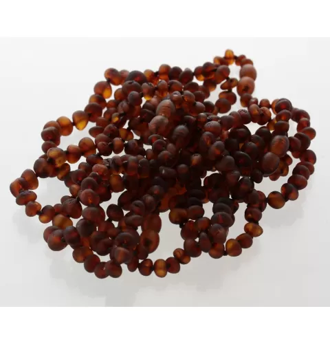 10 Raw Cognac BAROQUE Baltic Amber Bracelet 19cm