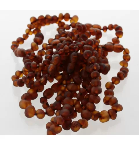 10 Raw Cognac BAROQUE Baltic Amber Bracelet 19cm