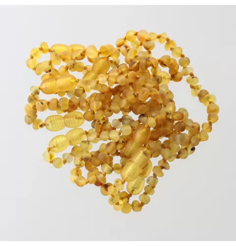 10 Raw Honey BAROQUE Baltic amber teething bracelets 14cm