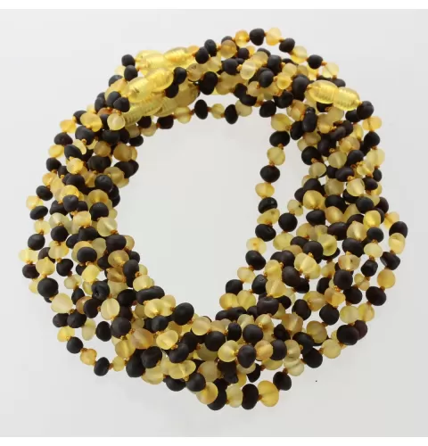 10 Raw Multi BAROQUE Baltic amber teething necklaces 32cm
