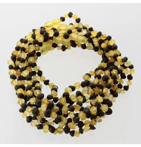 10 Raw Multi BAROQUE Baltic amber teething necklaces 32cm