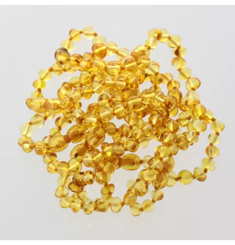 10 POP Lemon BAROQUE Baltic amber teething bracelets 14cm