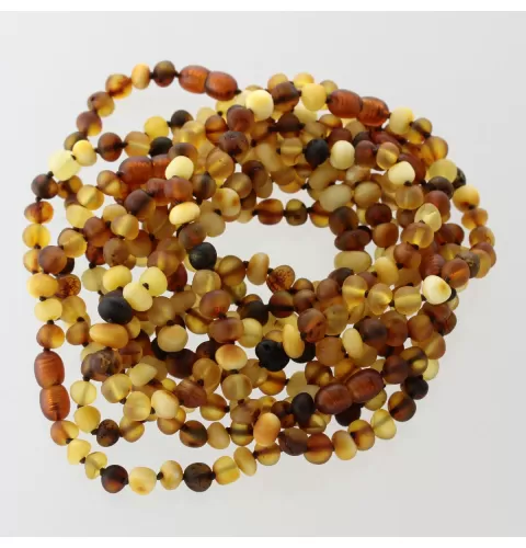 10 Raw Mix Baltic Amber Anklets Bracelets 25cm