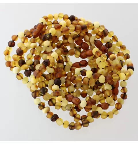 10 Raw Mix Baltic Amber Anklets Bracelets 25cm