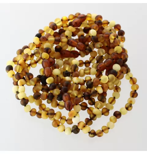 10 Raw Mix Baltic Amber Anklets Bracelets 25cm