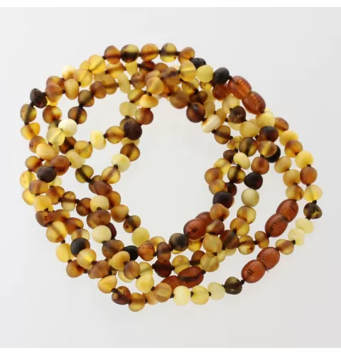 5 Raw Mix Baltic Amber Anklets Bracelets 25cm