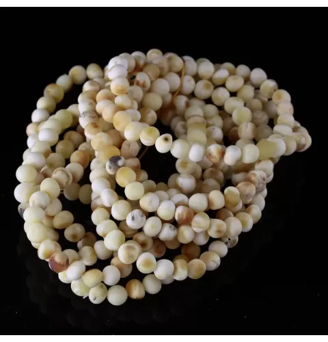 10 Raw White BAROQUE Baltic amber adult stretch bracelets 18cm