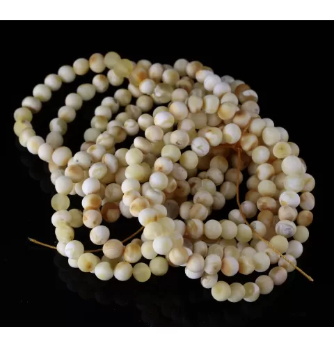 10 Raw White BAROQUE Baltic amber adult stretch bracelets 18cm