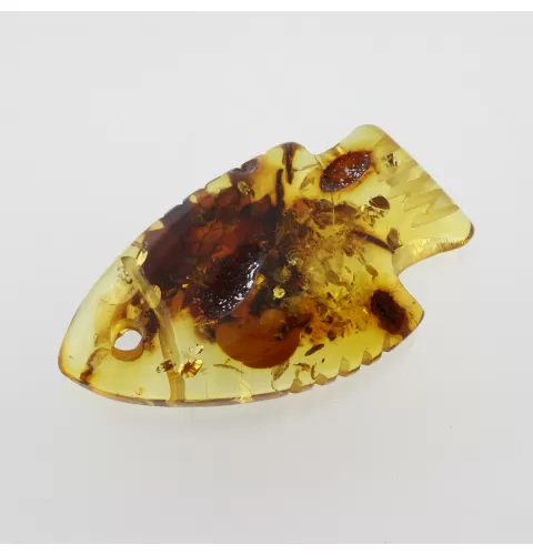 Baltic Amber figurine FISH Pendant Charm