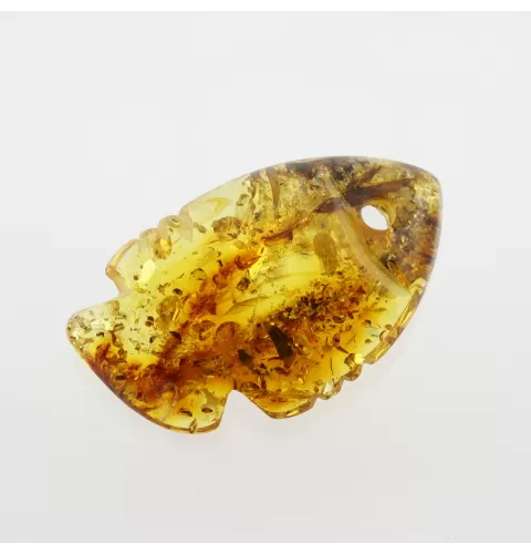 Baltic Amber figurine FISH Pendant Charm