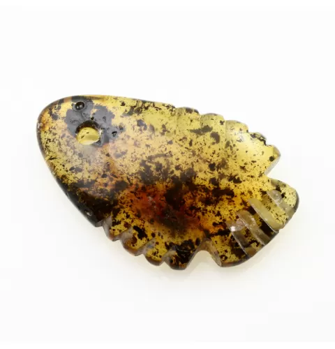 Baltic Amber figurine FISH Pendant Charm