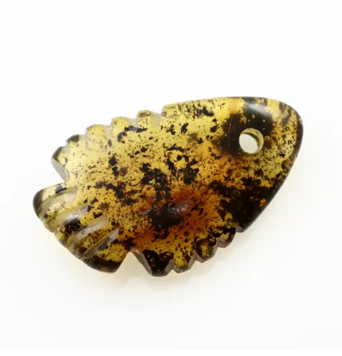 Baltic Amber figurine FISH Pendant Charm