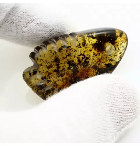 Baltic Amber figurine FISH Pendant Charm