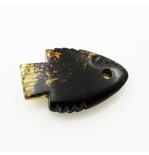 Baltic Amber figurine FISH Pendant Charm