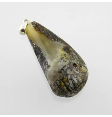Unique Color DROP Baltic Amber Pendant