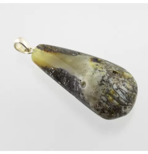 Unique Color DROP Baltic Amber Pendant