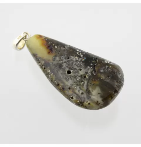 Unique Color DROP Baltic Amber Pendant