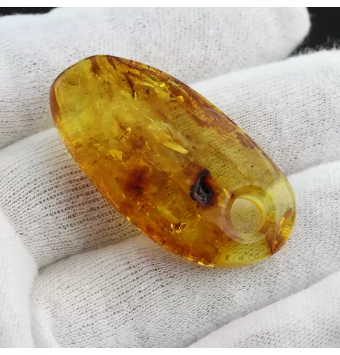 Natural Baltic Amber Hole Pendant