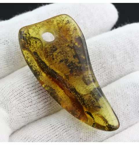 Natural Baltic Amber Hole Pendant