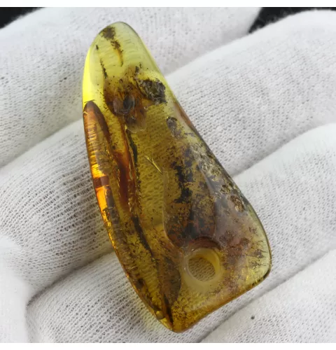 Natural Baltic Amber Hole Pendant