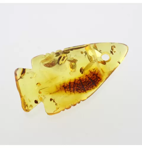Baltic Amber figurine FISH Pendant Charm