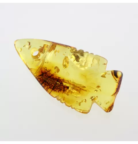 Baltic Amber figurine FISH Pendant Charm