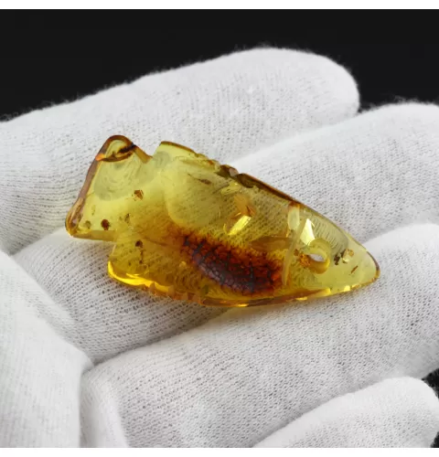 Baltic Amber figurine FISH Pendant Charm