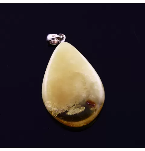Unique Color DROP Baltic Amber Pendant