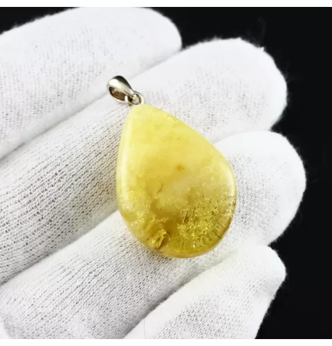 Unique Color DROP Baltic Amber Pendant