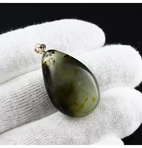 Unique Color DROP Baltic Amber Pendant