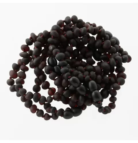10 Raw Big Cherry BAROQUE Baltic amber teething bracelets 16cm