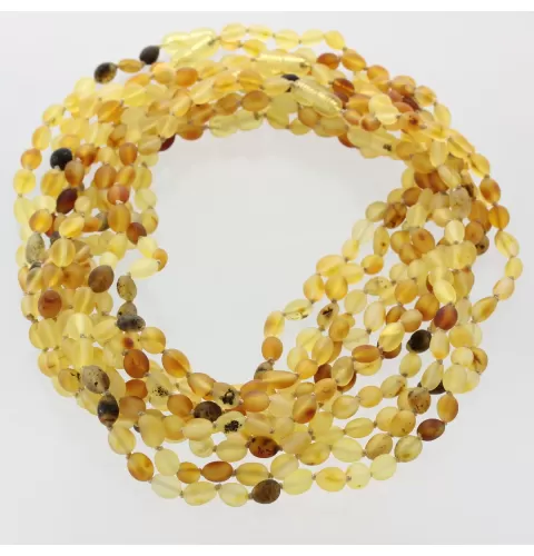 10 Raw MIX BEANS Children Baltic amber necklaces 40cm