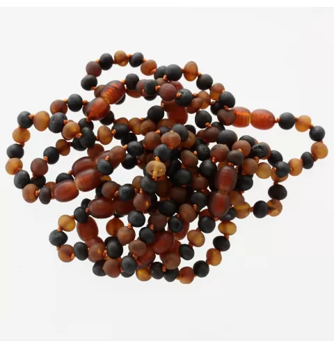 10 Raw Multi BAROQUE Baltic amber teething bracelets 14cm