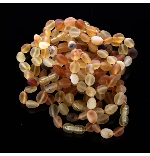 10 Raw Mix BEANS Baltic amber adult bracelets 19cm