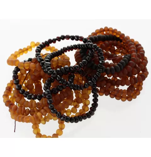 22 Stretch BAROQUE Baltic amber adult bracelets 19cm